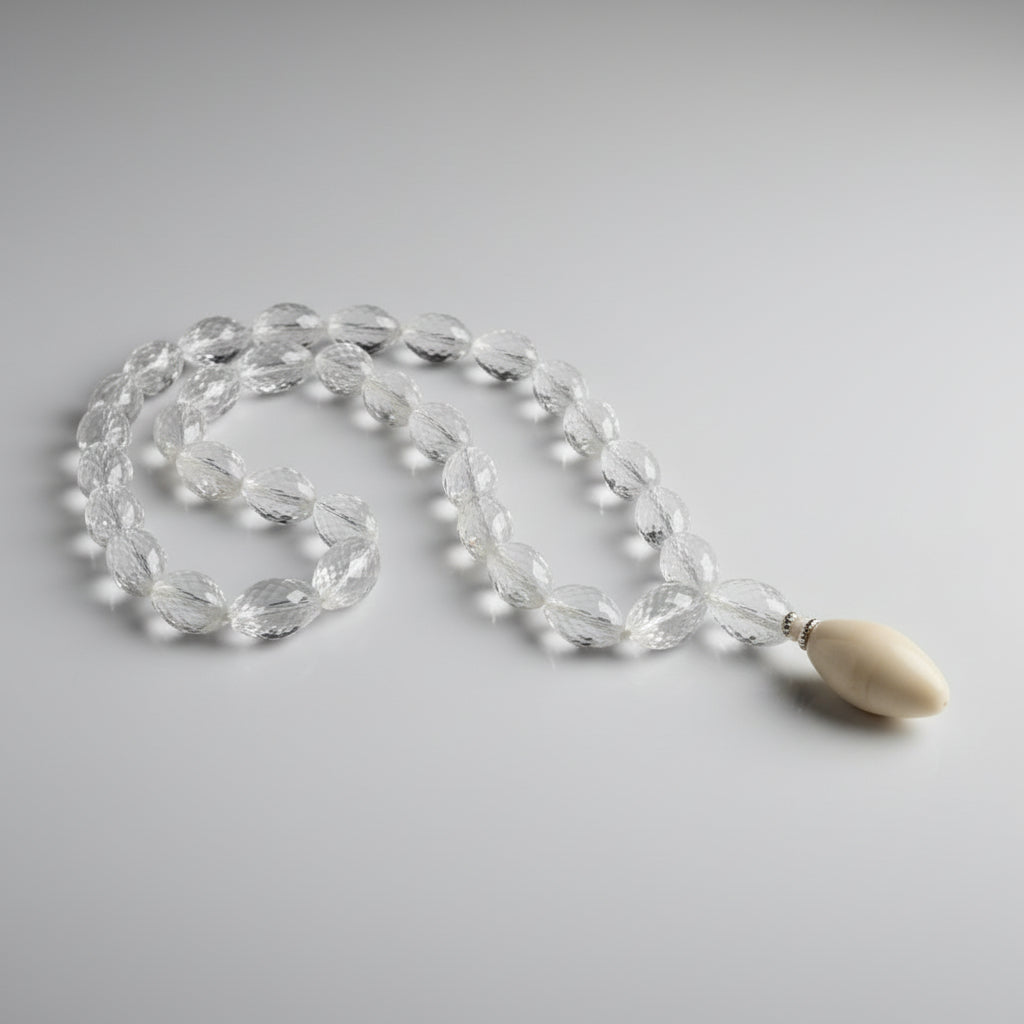 Diamond Cut Sphatik Kantha Lingam Beads-300 gms (I)