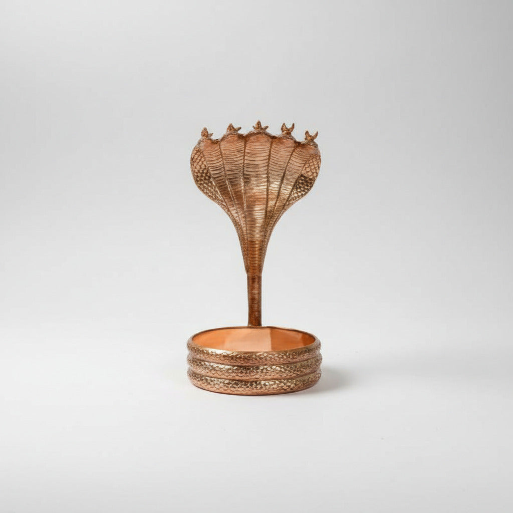 Five Headed SnakeVasuki) Copper Statue-1 kgs