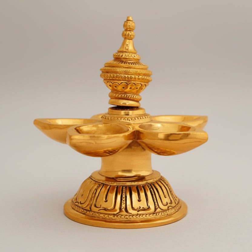 Panch Batti Brass Diya
