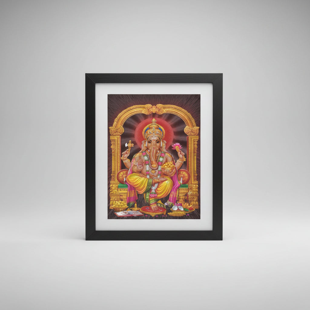 Ganesh Photo Medium-With Frame II