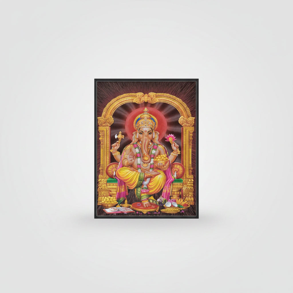 Ganesh Photo Medium-With Frame I