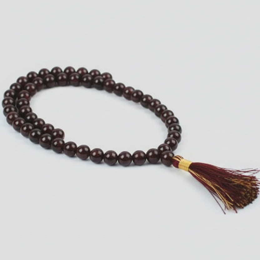 Hessonite Garnet Mala 108 + 1 Beads-8 mm