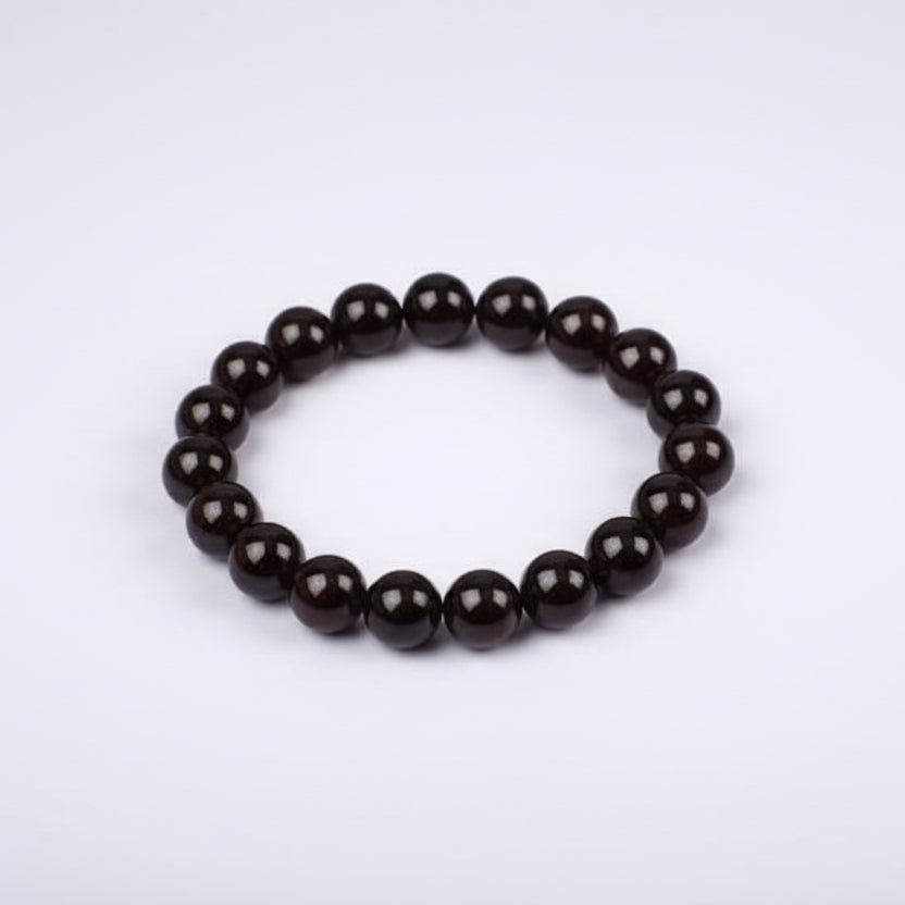 Garnet Round Bracelet (10 mm)
