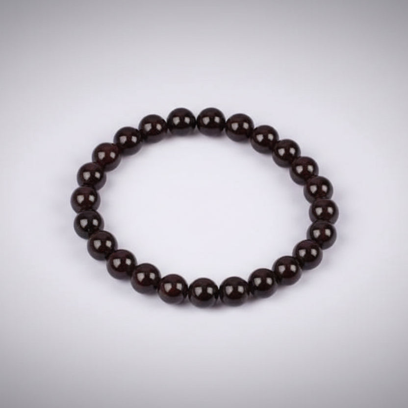 Garnet Round Bracelet (10 mm)