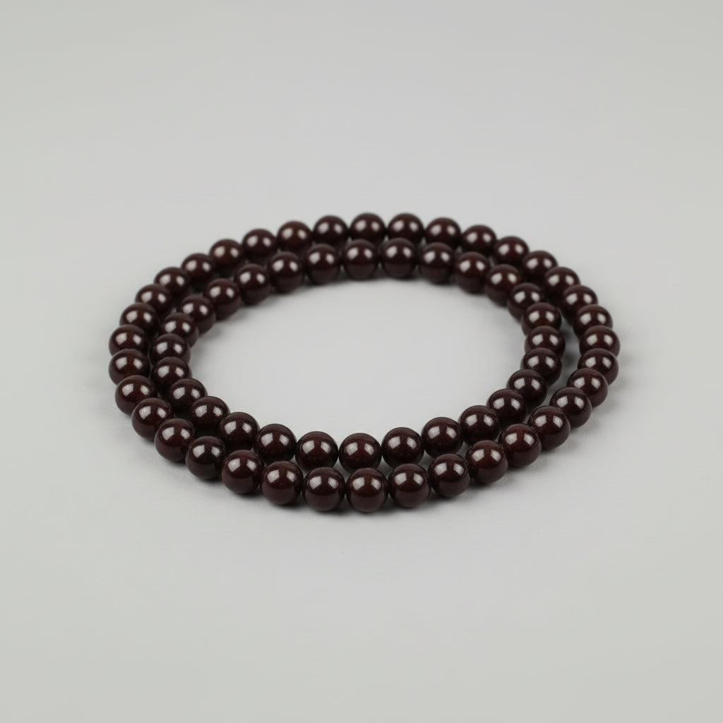 Garnet Round Mala (9 mm)