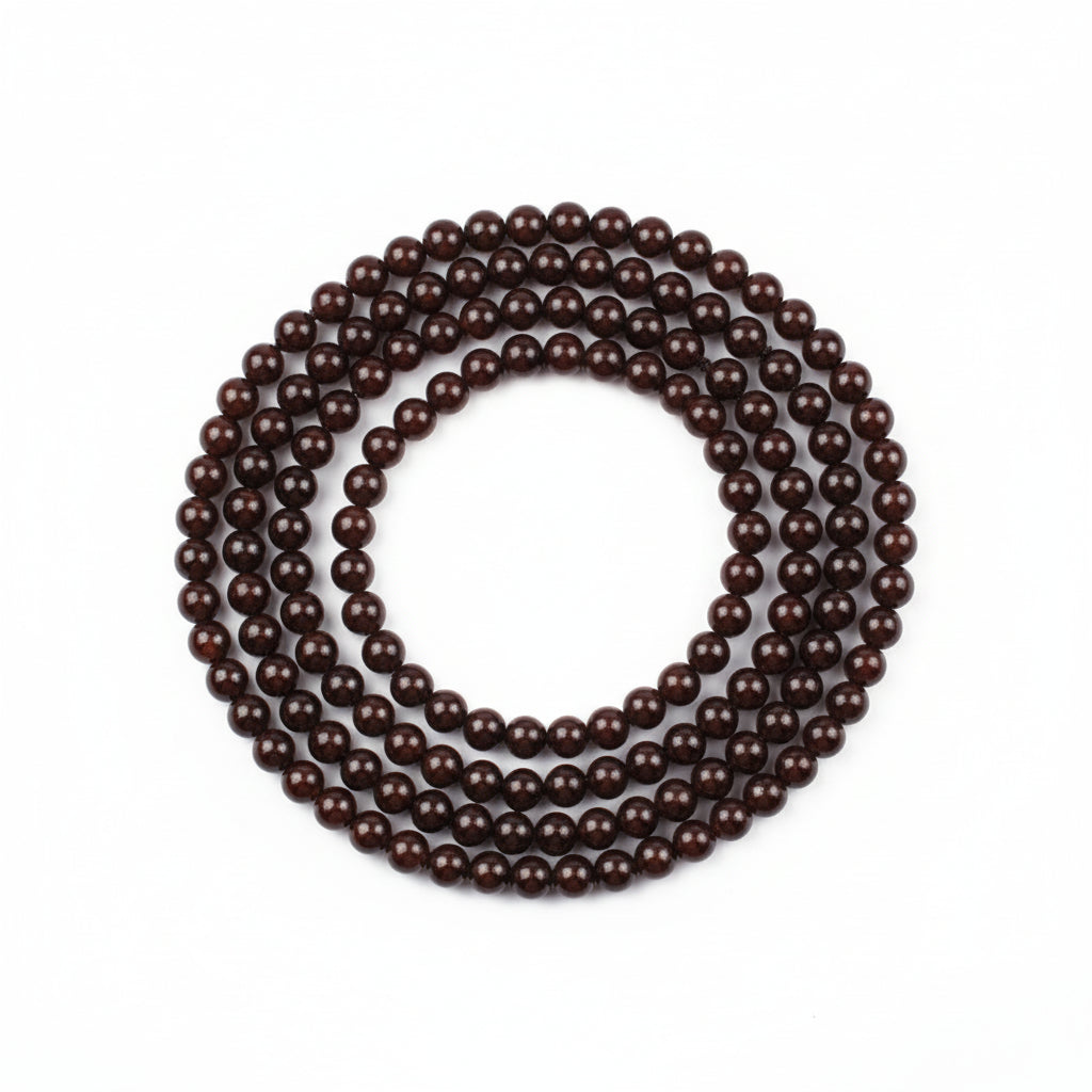 Garnet Round Mala (9 mm)
