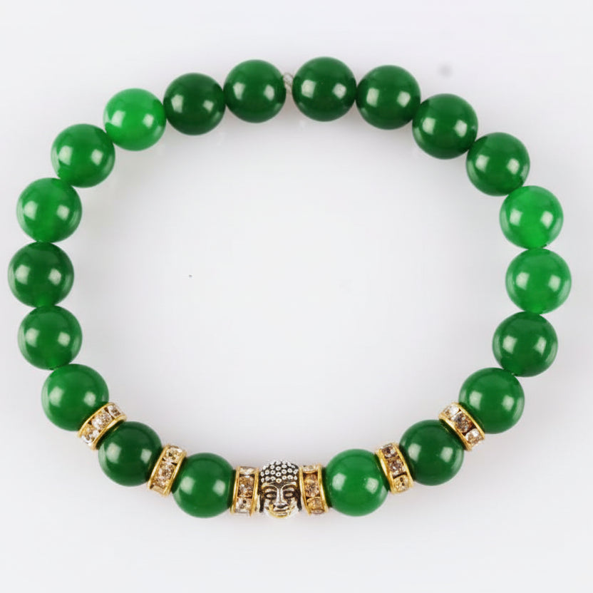 Green Agate Buddha Bracelet