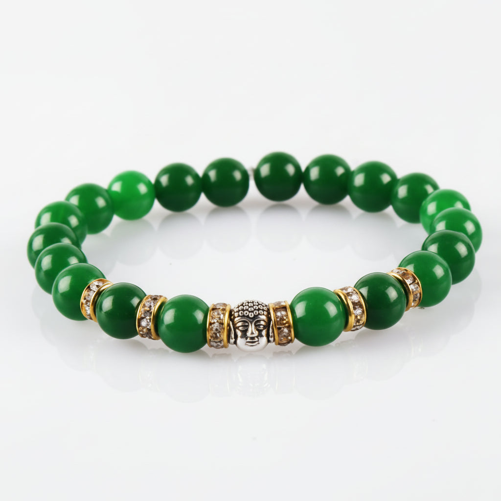 Green Agate Buddha Bracelet