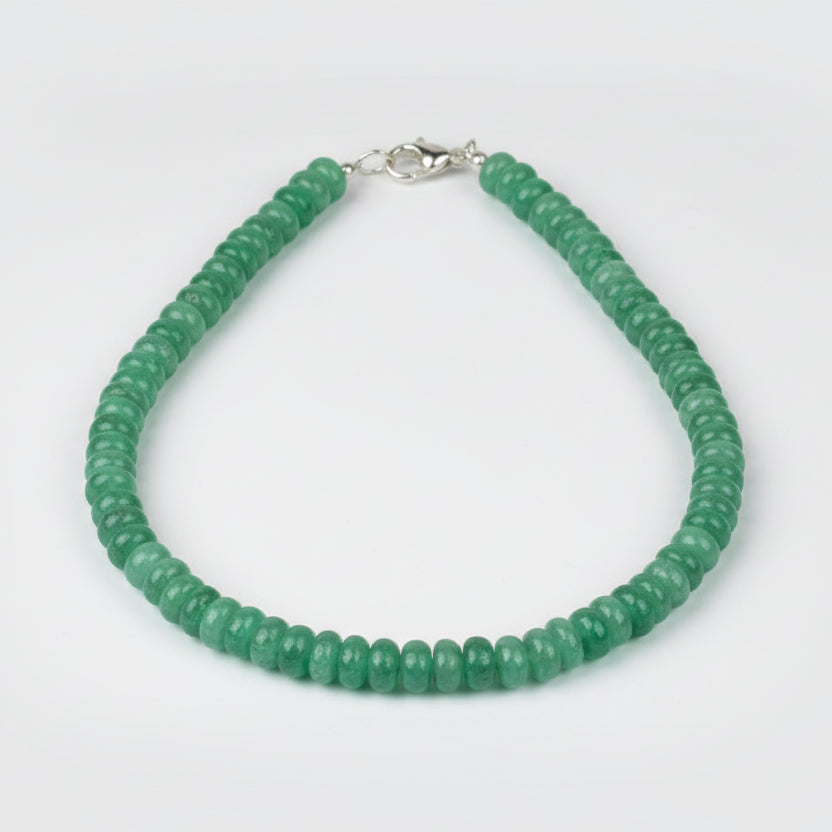 Green Aventurine Necklace (Elliptical Beads)