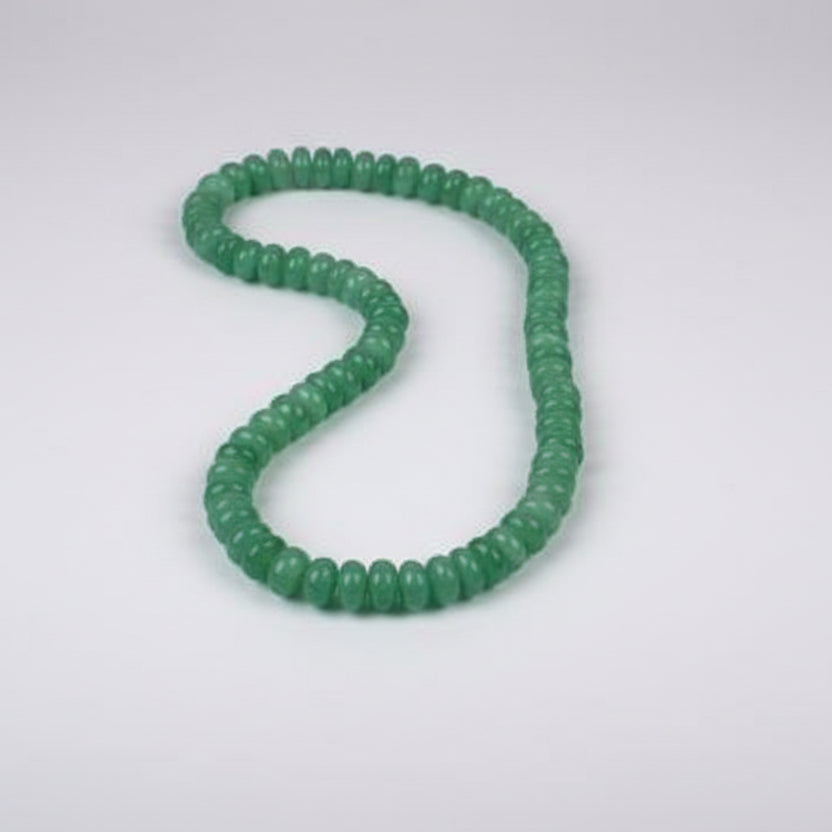 Green Aventurine Necklace (Elliptical Beads)