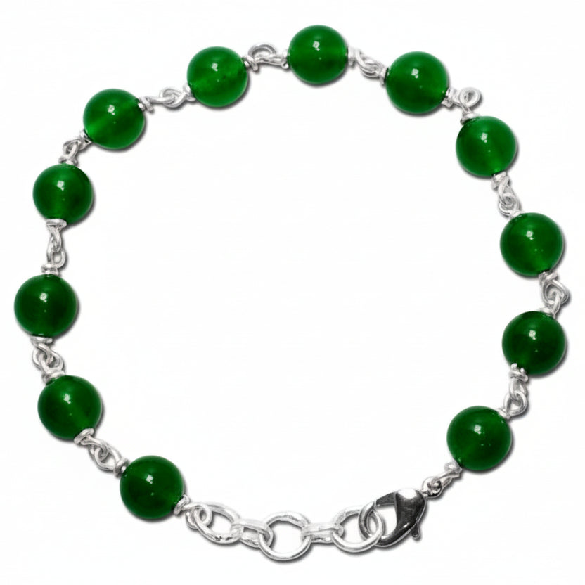 Green Onyx Round Bracelet-8 mm