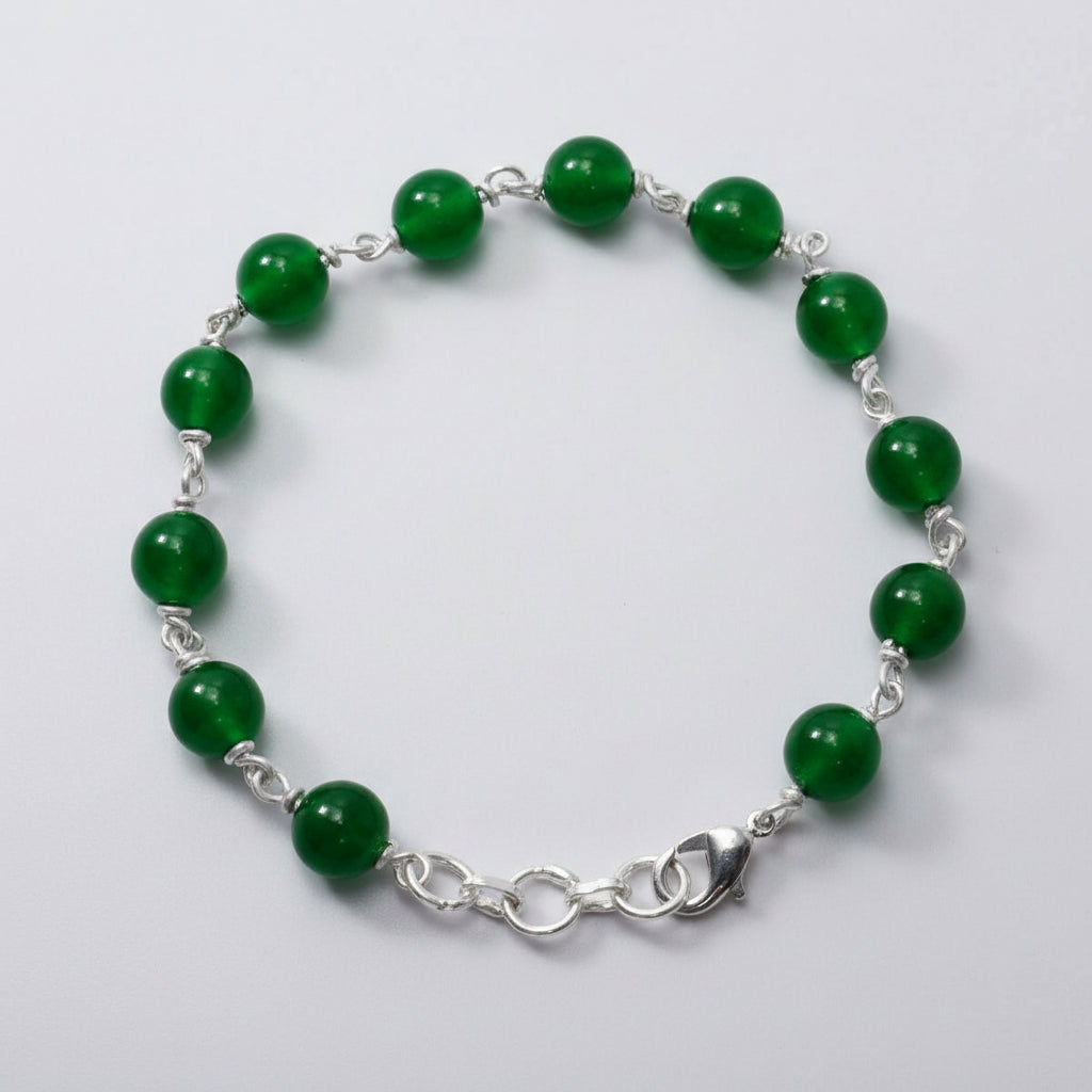 Green Onyx Round Bracelet-10 mm