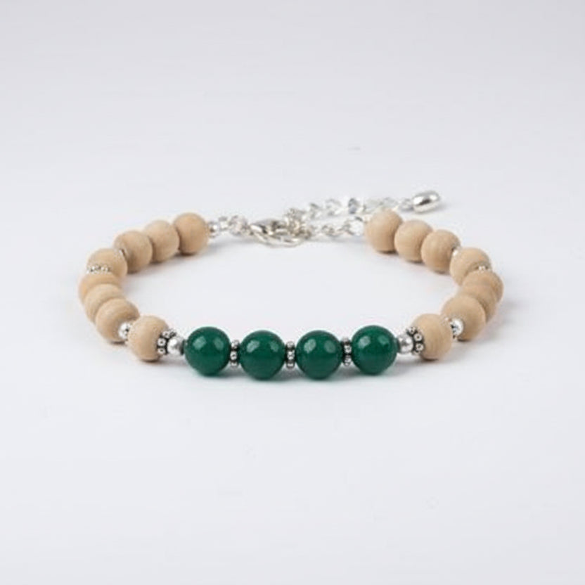 Green Onyx and Tulsi Bracelet