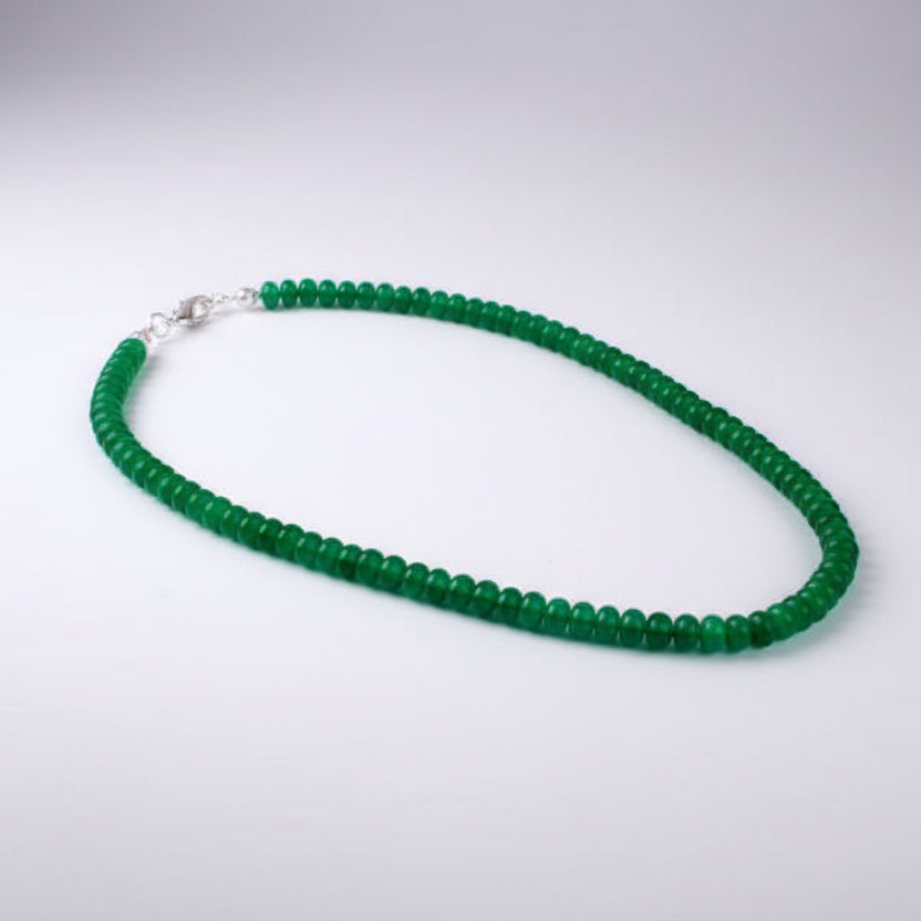 Green Onyx Necklace (Elliptical Beads)