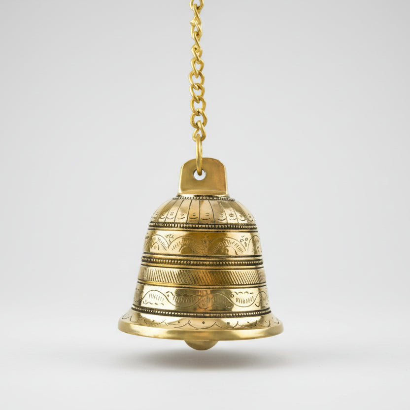 Hanging Bell In Brass-Large