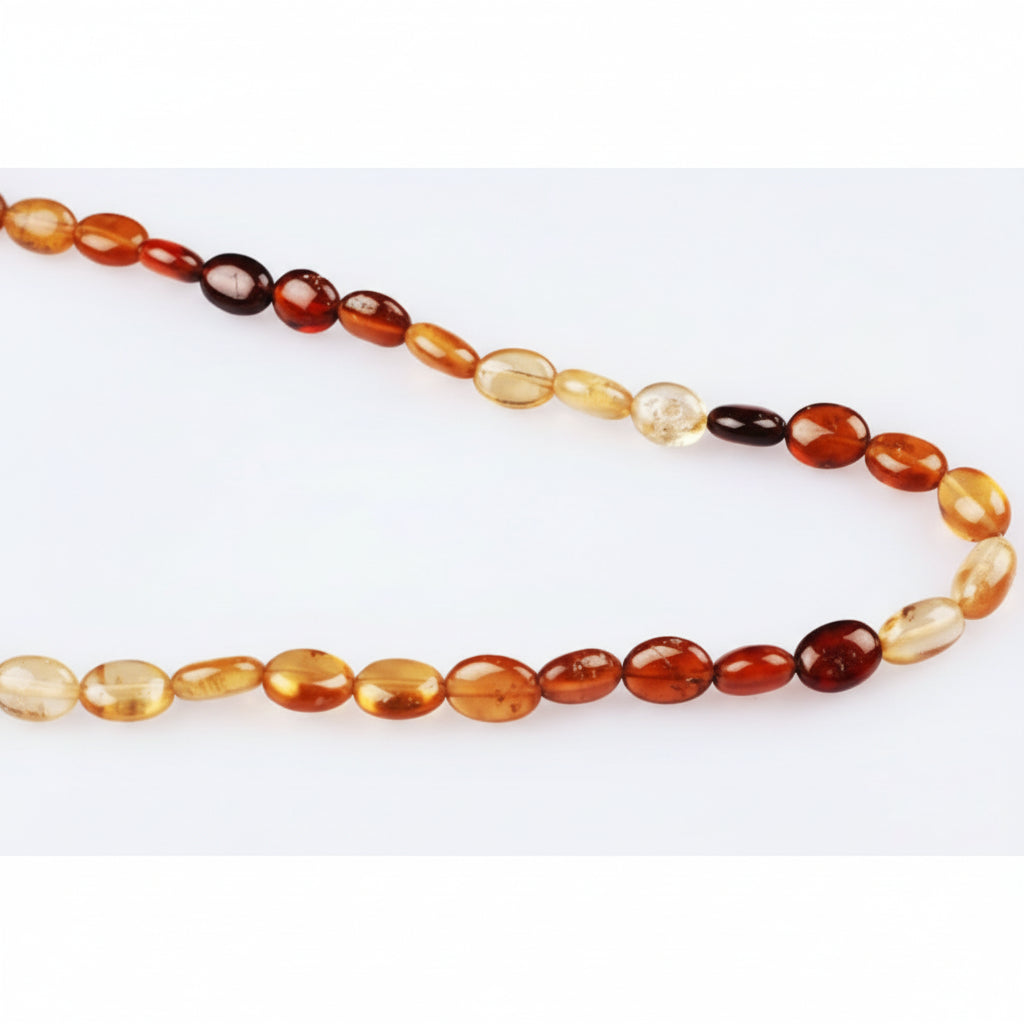 Hessonite Gomed Multi Oval Mala (6 mm)