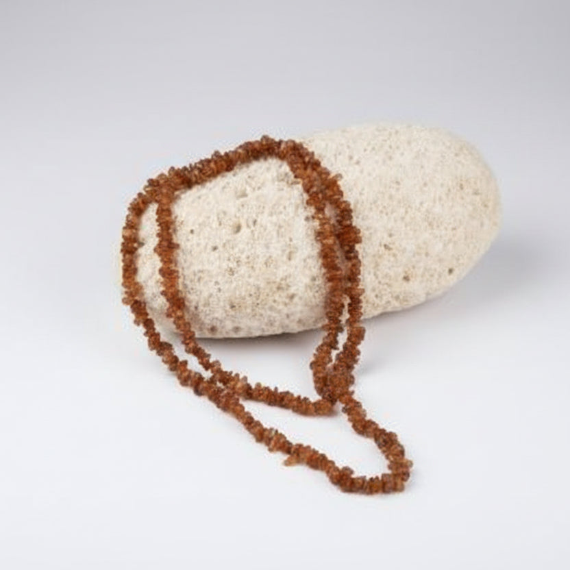 Hessonite Gomed Necklace (Uncut Beads)