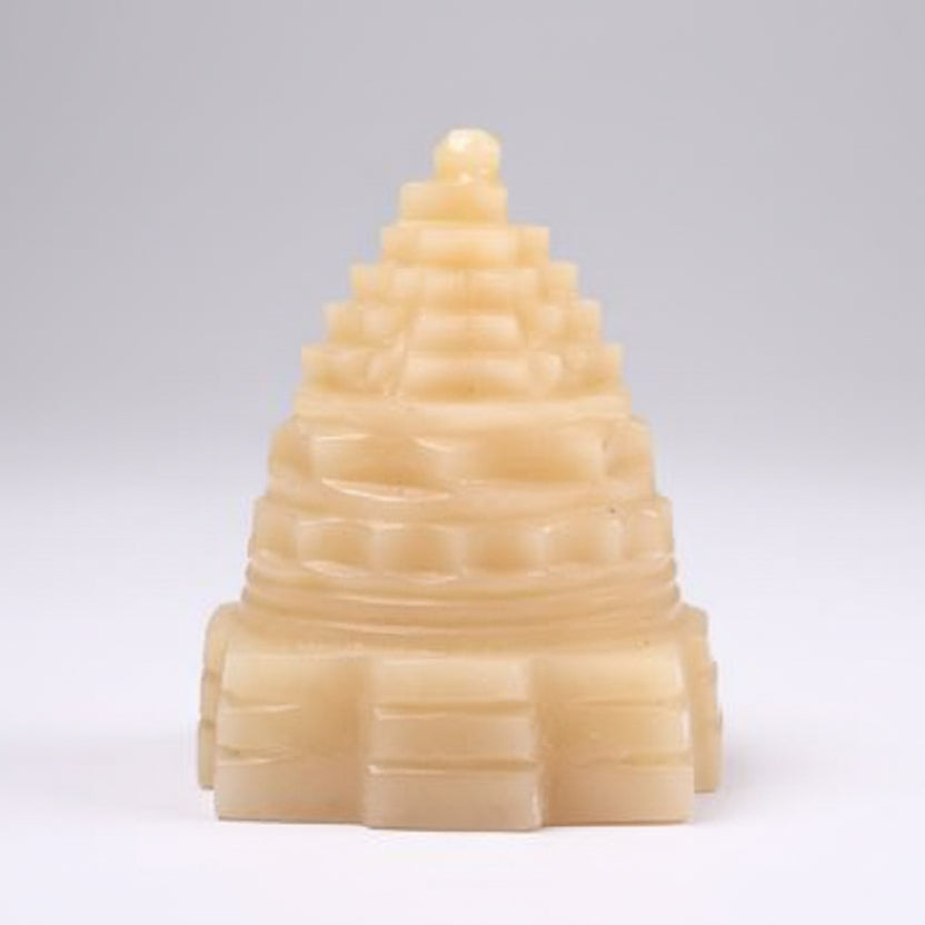 Ivory Yellow Jade Shree Yantra 80 gms