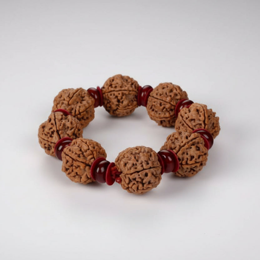 Collector 5 mukhi Guru Bracelet with Sandalwood Beads
