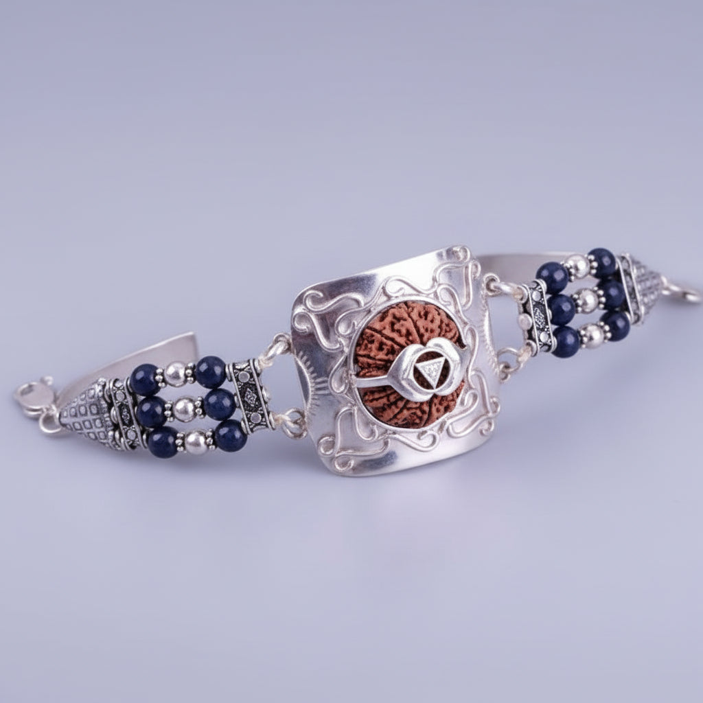 17 Mukhi Collector and Blue Sapphire Bracelet (Third Eye)