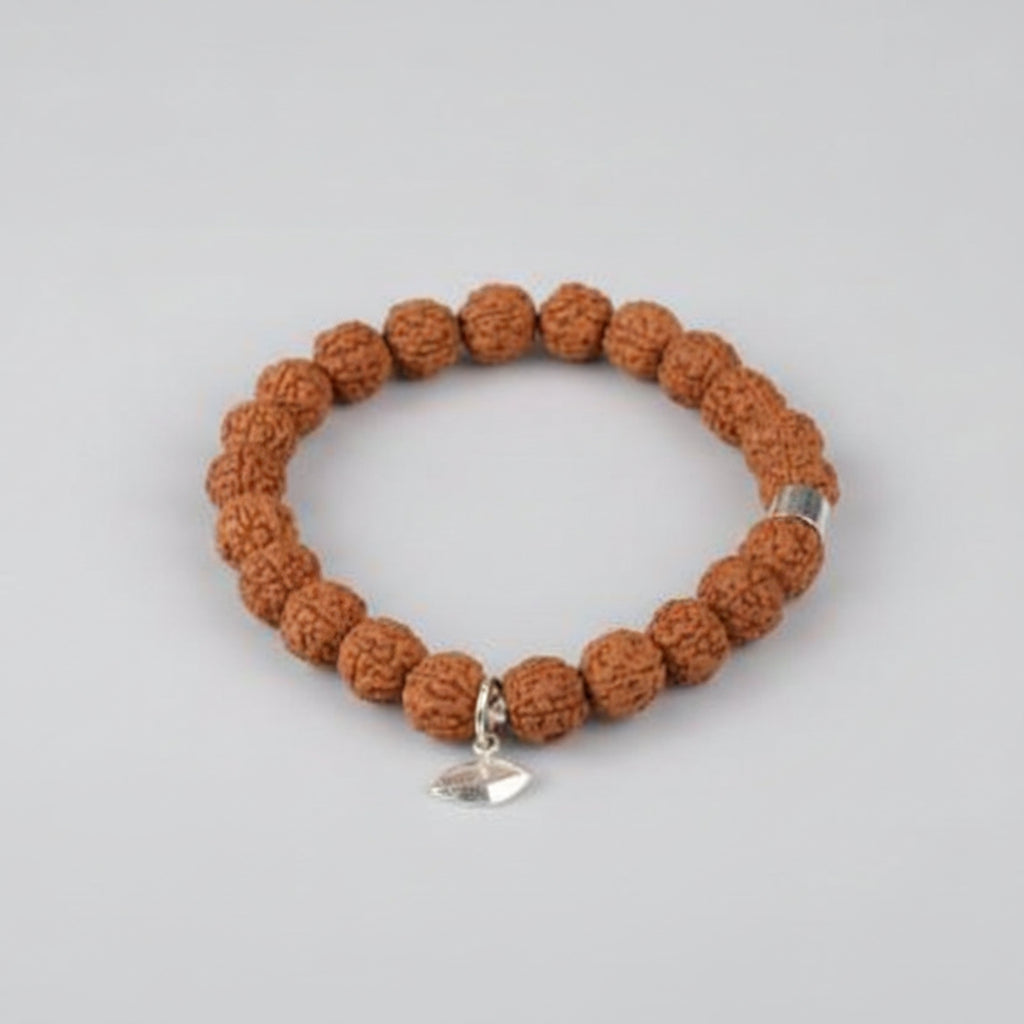 5 mukhi Guru Bracelet from Java with Stretched Elastic - 9 mm
