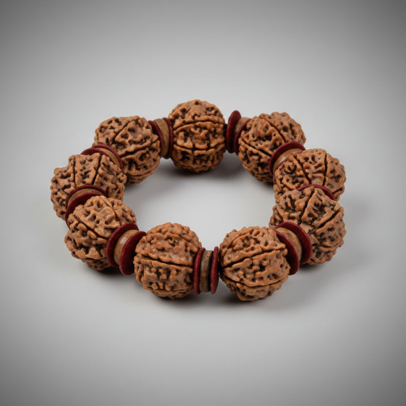 7 Mukhi Nepal Rudraksha Beads Bracelet - Design III