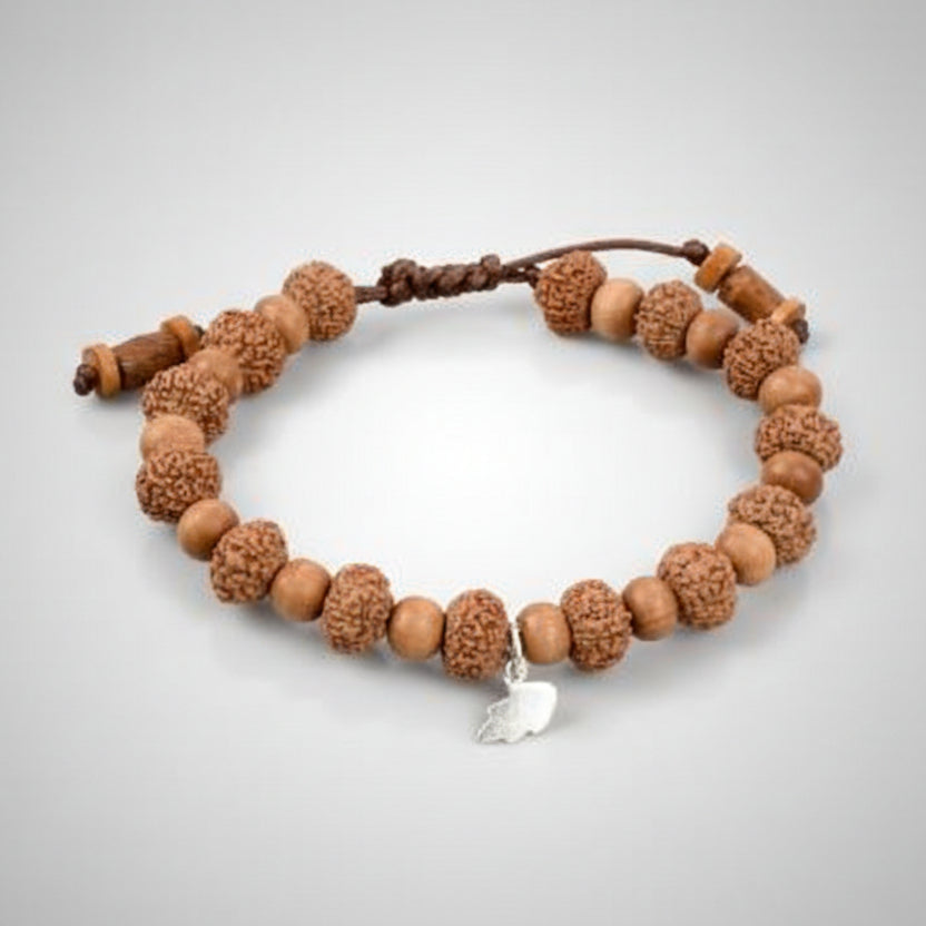 8 mukhi Ganesha Bracelet from Java with Sandalwood Beads