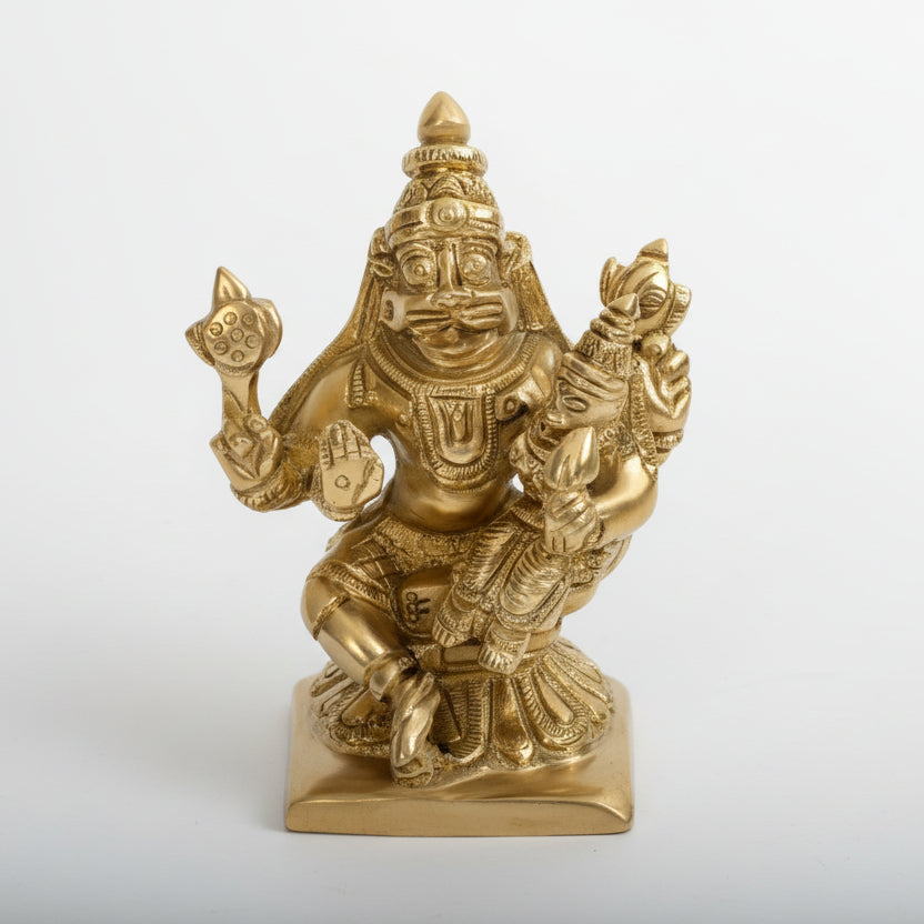 Narasimha Lakshmi Brass Idol