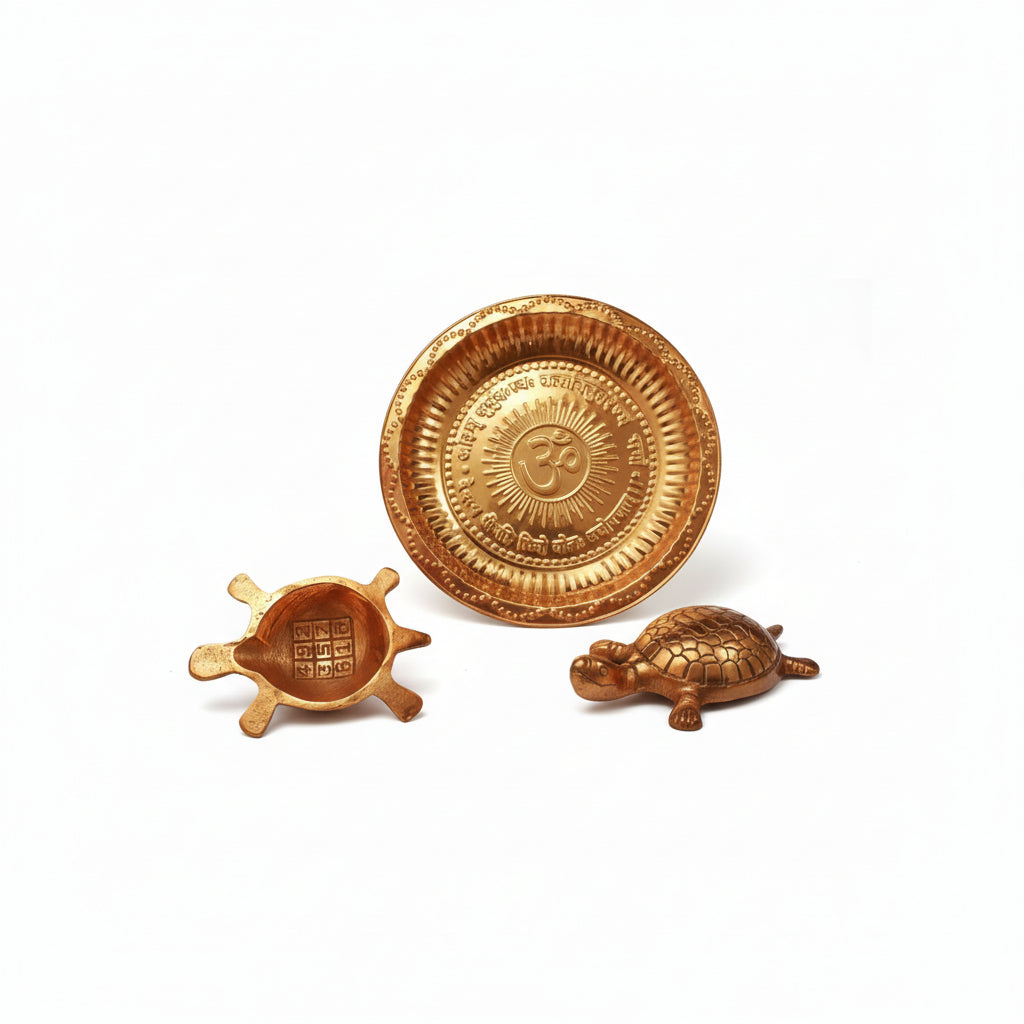 Kurma Avatar Copper Idol with Brass Plate