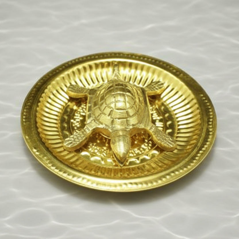 Kurma Avatar Brass Statue with Brass Plate