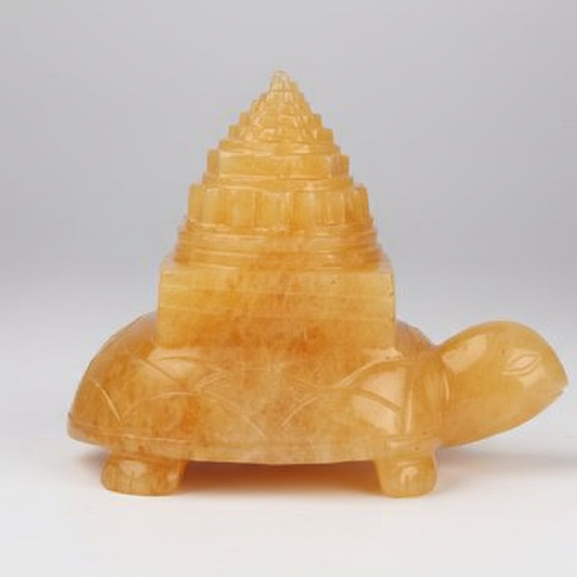 Kurma Shree Yantra in Yellow Jade 330 to 340 gms