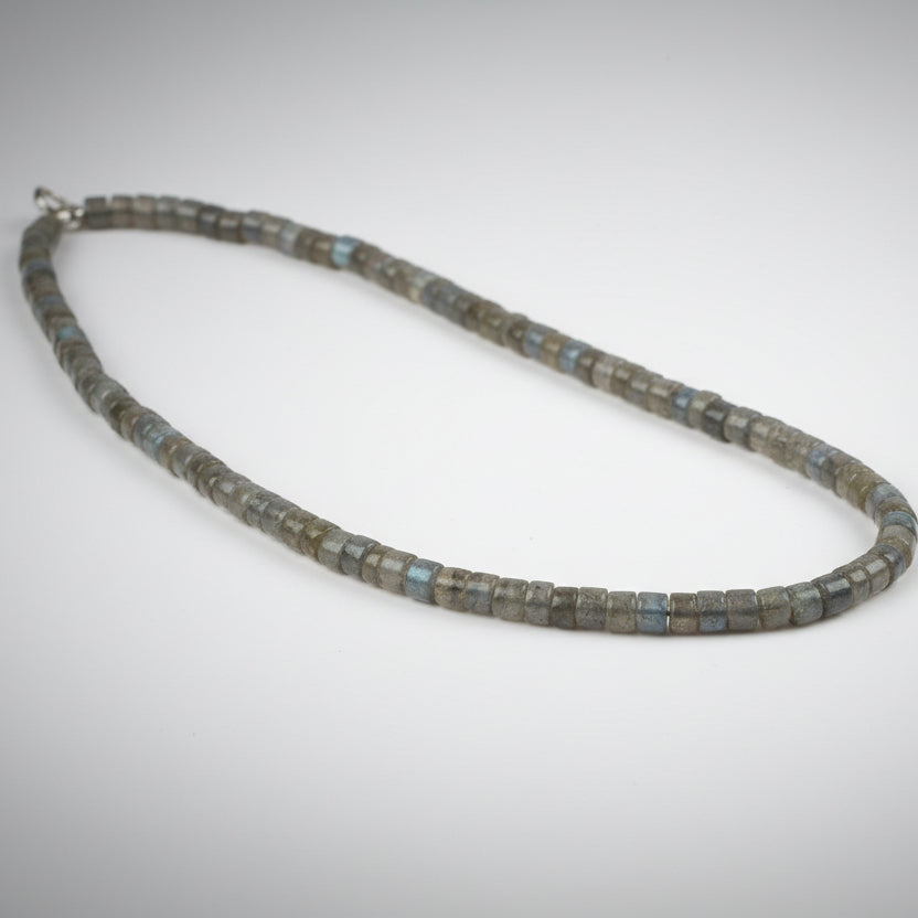 Labradorite Neckalce Washer Shape Beads-34 inches
