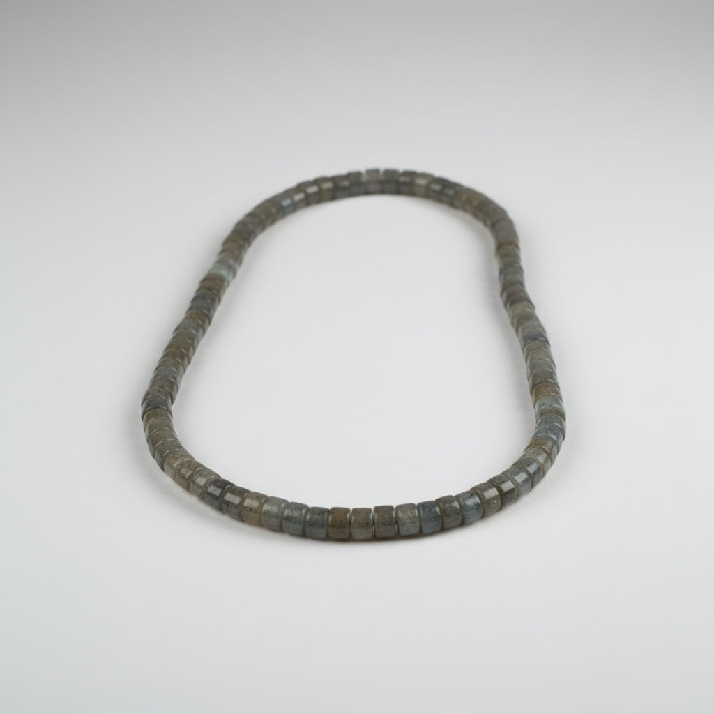 Labradorite Neckalce Washer Shape Beads-17 inches