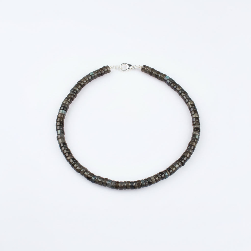 Labradorite Washer Shape (9 mm)-18 inches