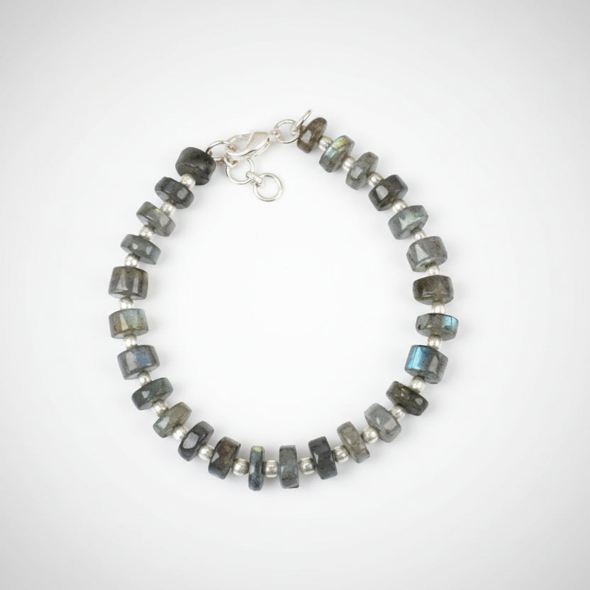 Labradorite Bracelet Washer Beads