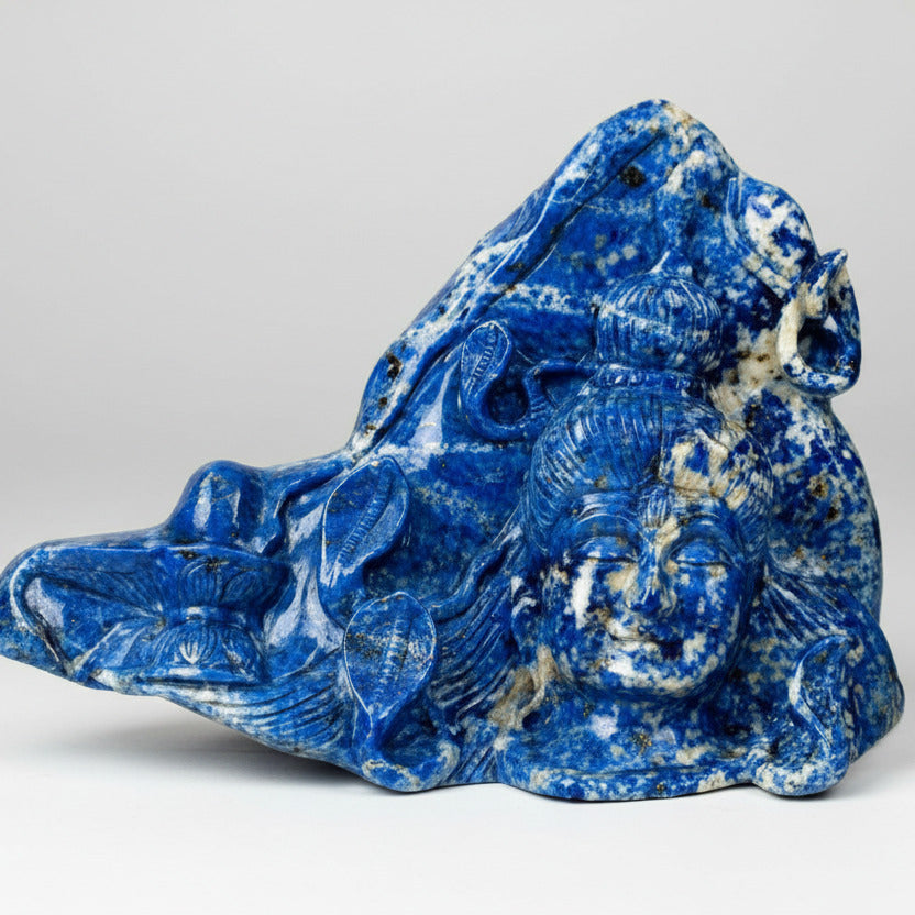 Lord Shiva face in Lapiz Lazuli - 3000 gms
