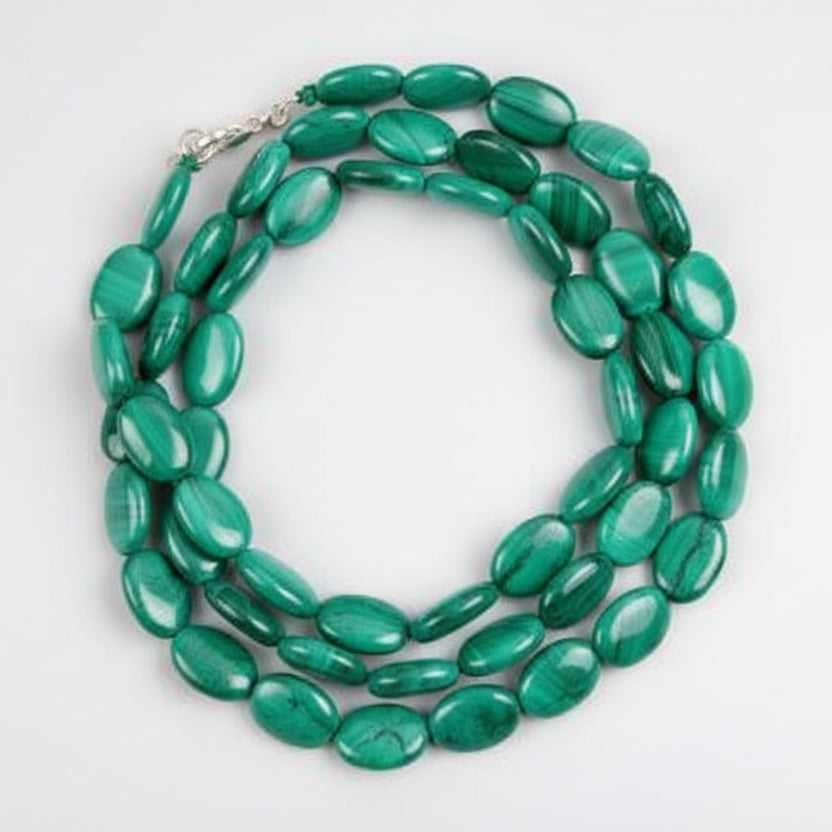 Malachite Mala (Oval Beads)
