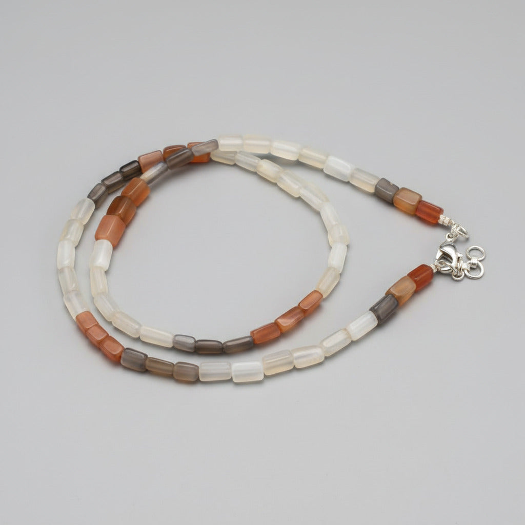 Moonstone Multicolor Mala (Rectangle Shaped)