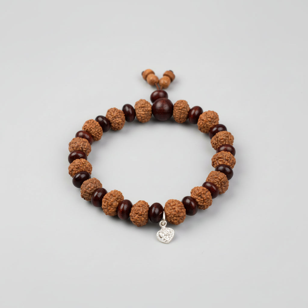 10 Mukhi Krishna Bracelet from Java with Red Sandalwood Beads