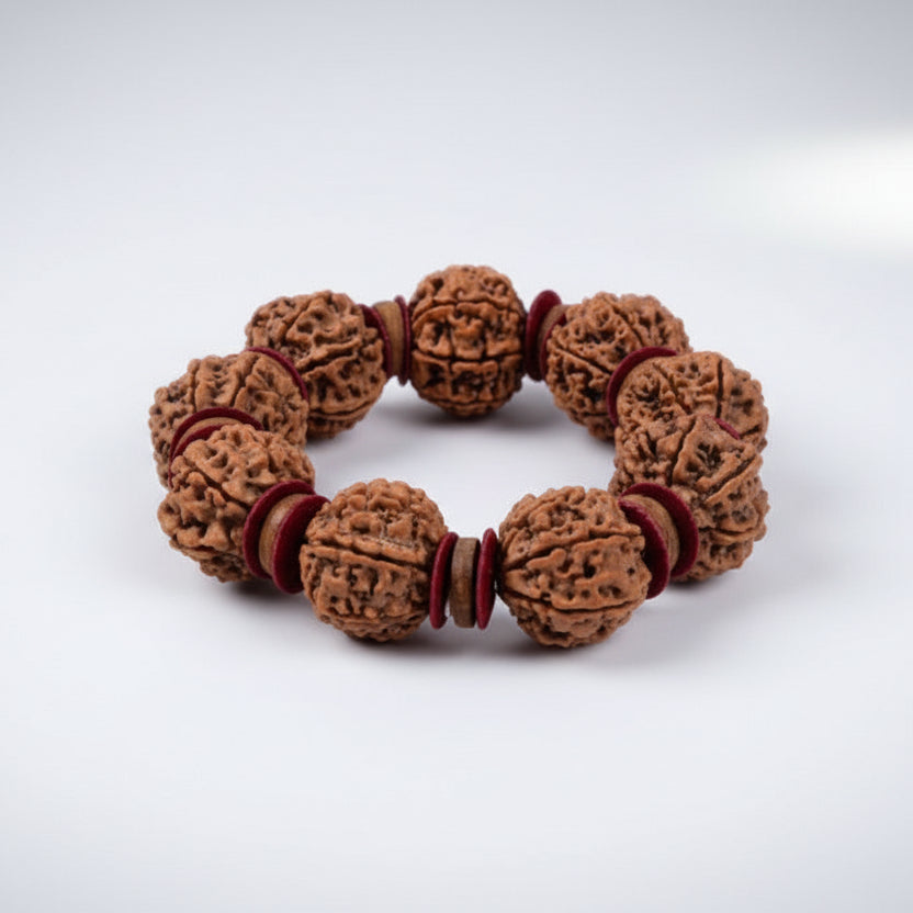 7 Mukhi Nepal Rudraksha Beads Bracelet - Design III