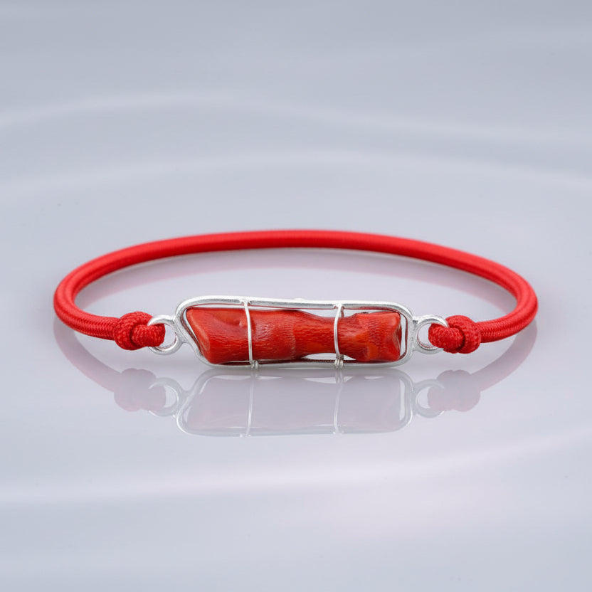 Natural Italian Coral Stick Bracelet