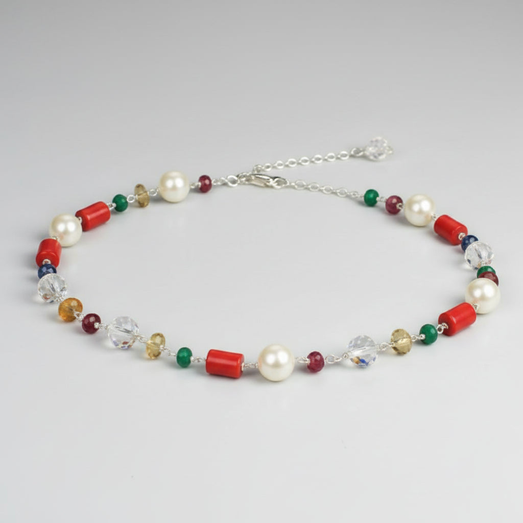 Navratna Mala in Silver