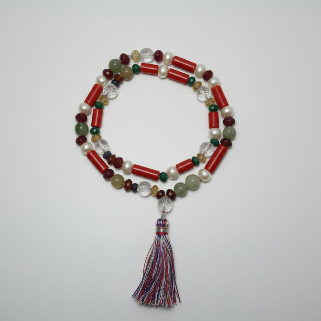 Navratna Mala in Thread Small Beads