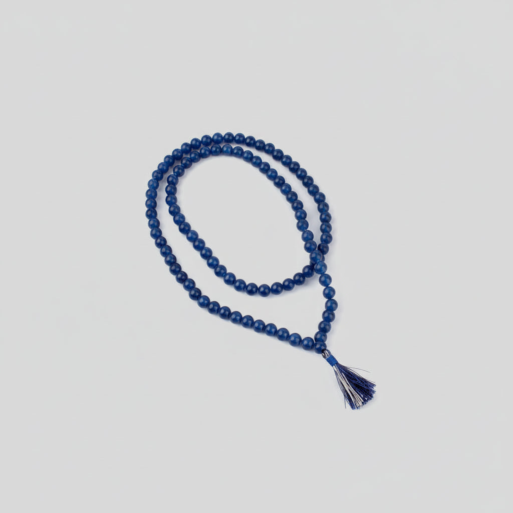 Blue Jade Necklace Mala