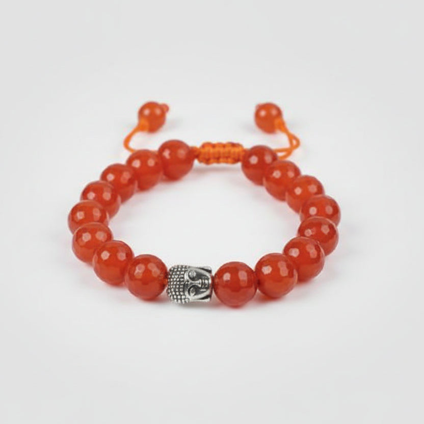 Orange Carnelian with Buddha Bracelet