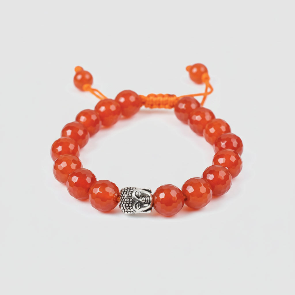 Orange Carnelian with Buddha Bracelet
