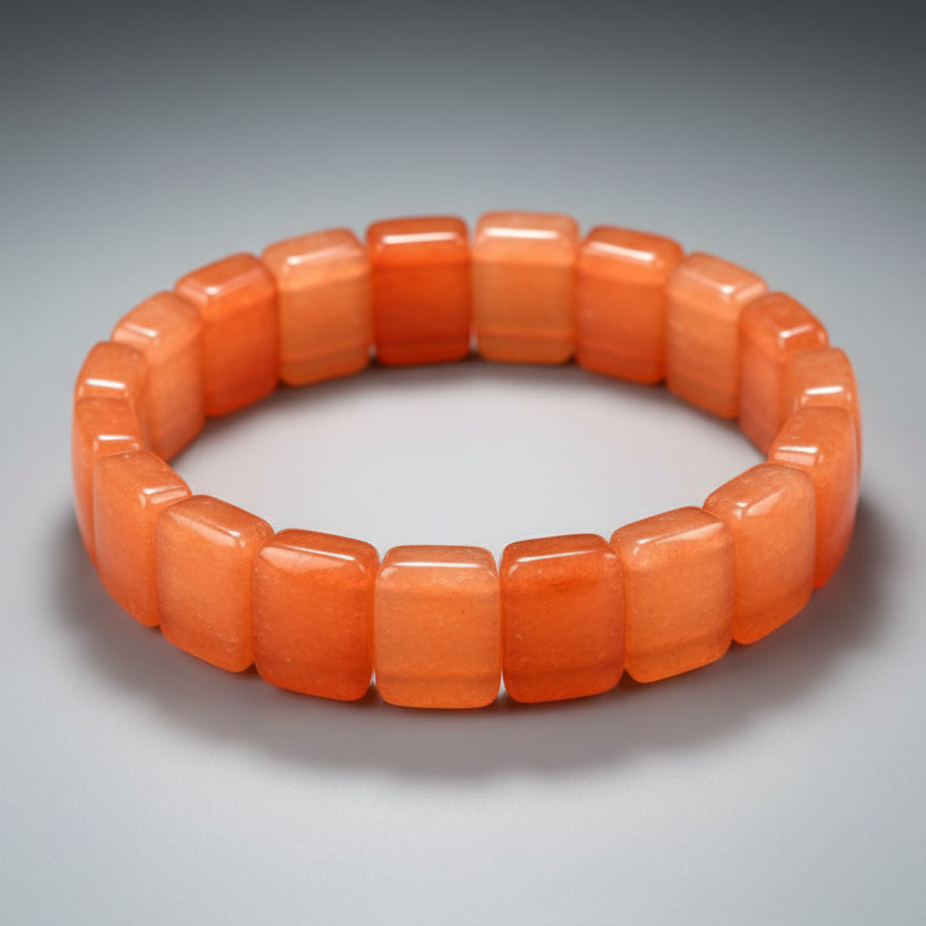 Orange Jade Bracelet