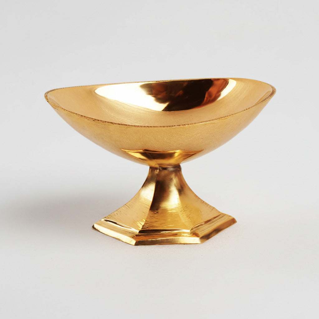 Oval Camphor Lamp In Brass-Small