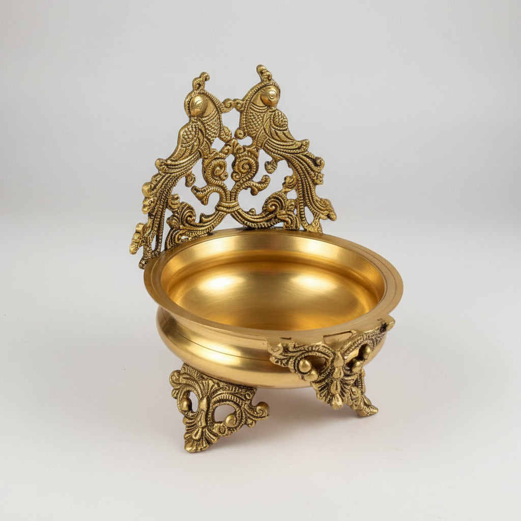 Peacock Urli In Brass (I)
