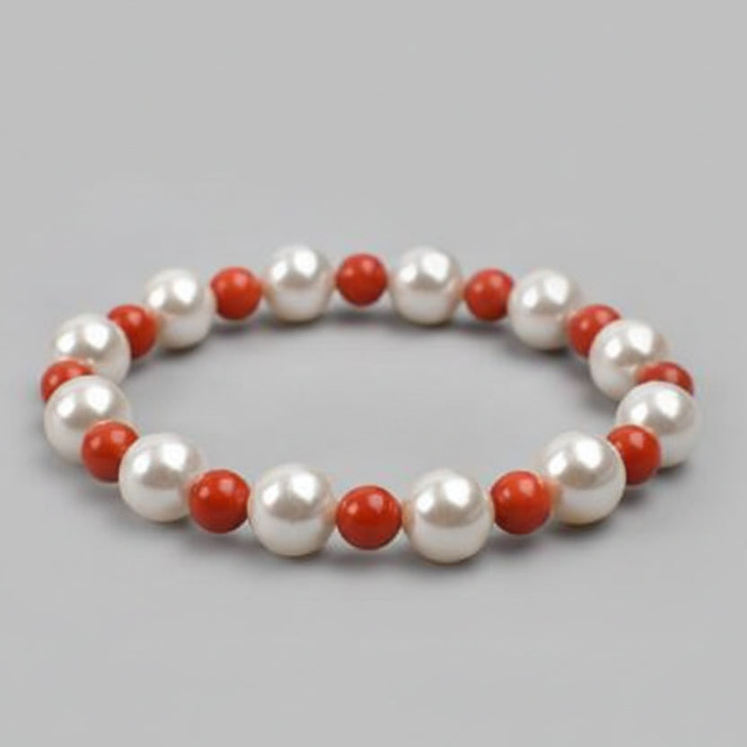 Pearl & Coral Bracelet